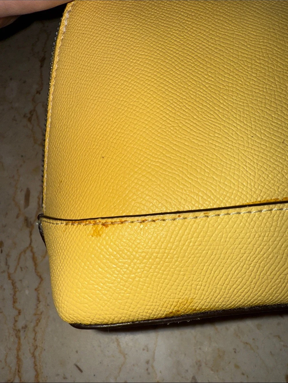 Coach Yellow Dome Satchel with Dual Top Handles